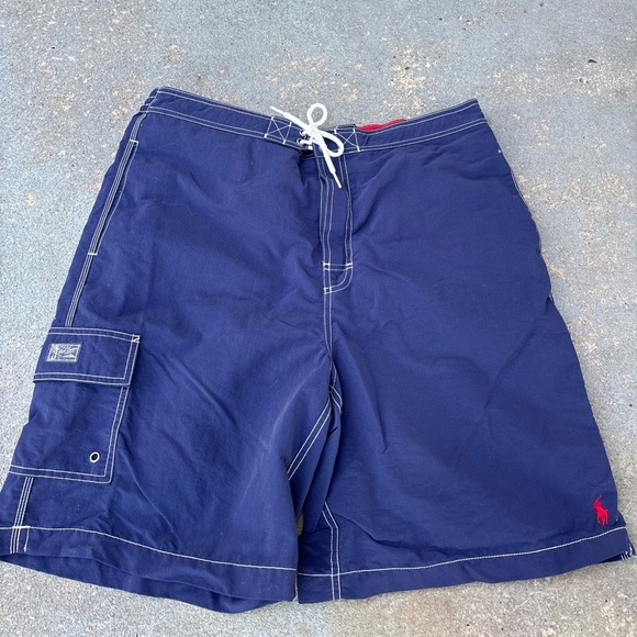 Polo Ralph Lauren Dark Blue Swim Board Shorts - Picture 1 of 5